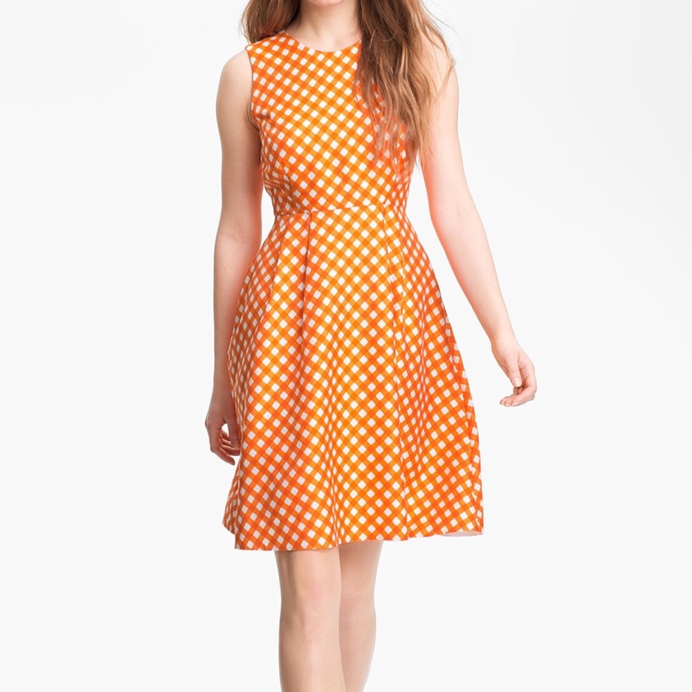 Kate Spade “Tallulah” Silk Gingham Dress